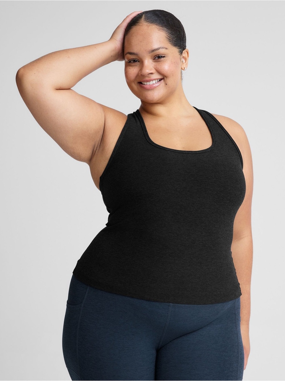 Beyond Yoga Spacedye Step Up Racerback Tank, Darkest Night, 4X